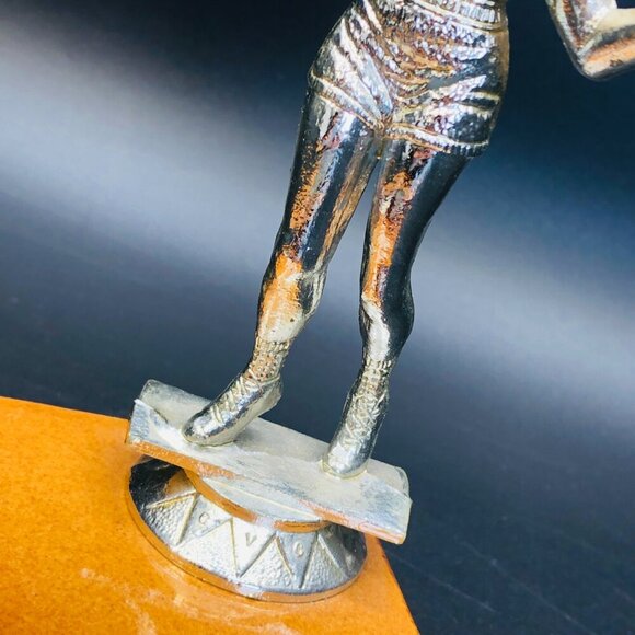 60s Beauce Ceramic Lady Basketball Athlete Trophy Ashtray - RARE - She Shed Room - Picture 5 of 11